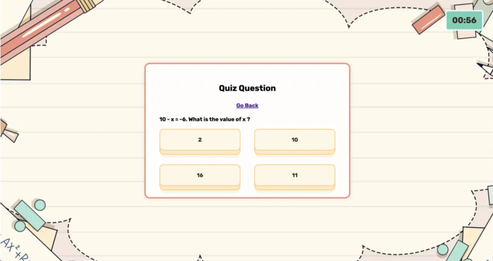 Mini Math Game